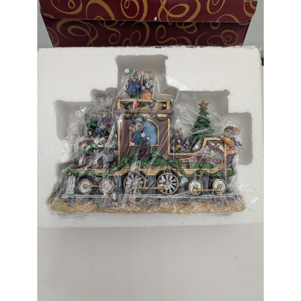The San Francisco Music Box Co. Animated Mouse Train #31-39467-2-00 NIB
